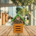 thumbnail image 2 of Casa de tos , Hotel de tos Colgantes para s, Mariposas, , Hábitat de tos Beneficiosos, Jardín de Hotel de Verde 12x7.5x23cm DYNWAVEMX Casa de insectos de madera, 2 of 3