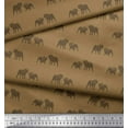 thumbnail image 3 of Soimoi Moss Georgette Fabric Bull Dog Decor Fabric Printed Yard 42 Inch Wide, 3 of 3