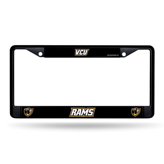 VCU Rams Virginia Commonwealth University Black Metal License Plate Frame
