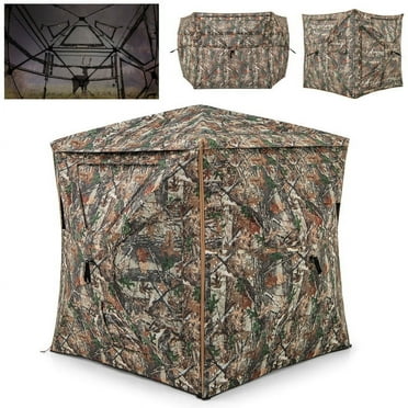 Topcobe 5-IN-1 Detachable Hunting Blind for 2-3 People with Skylight, Waterproof Camping Tents Easy Setup