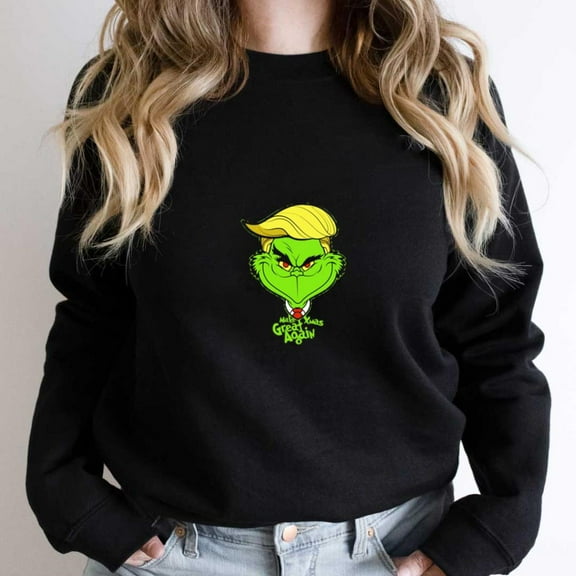Make Xmas Great Again Funny Political Parody Holiday Graphic G5924 Unisex Sweatshirt, Up to 5XL