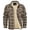 Brown, variant on Men's Flannel Shirt Jacket Warm Fleece Plaid Jacket Cotton Winter Coats Black XL