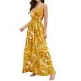thumbnail image 3 of Lucakuins - Vestido largo de verano para mujer, sin mangas, sin espalda, cuello en V profundo, bohemio, floral Lucakuins  moda, 3 of 9