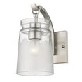thumbnail image 1 of Golden Lighting 1405-1W PW-CAG Travers 1-Light Wall Sconce, Pewter, 1 of 1