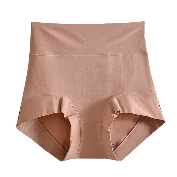 Womens Underwear Brief Panties Women's Lace Abdomen Mid-rise Waist And Hip Lift Comfortable Body Breathable Underwear Briefs Beige L