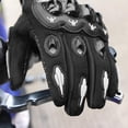 thumbnail image 3 of Guantes para Motociclista, Antideslizante, Cómodos y Ligeros para Hombre y Mujer, Protección Completa con Sensores Táctiles, Accesorios para Moto, Bicicleta y Senderismo (Negro L), 3 of 4