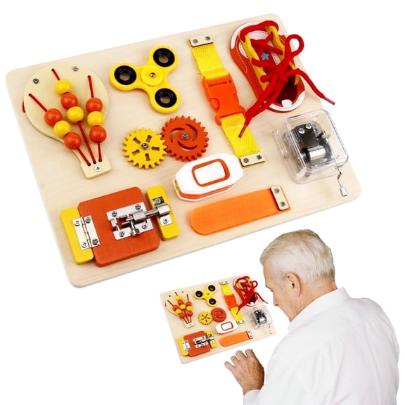 YXMEIGUO Fidget Busy Board for Adults, Dementia Activities for Seniors, Engaging Alzheimers Products Assistance Products Elderly Patients