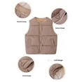 thumbnail image 6 of Kogui Kids Down Jackets Vest Girls Puffer Vest Stand Collar Sleeveless Warm Jacket Cute Outerwear with Pockets Size 7-8 (Khaki,7-8 Years), 6 of 9