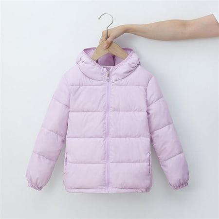 

Sweater For Child Toddler Kids Boys Girls Winter Warm Jacket Outerwear Solid Hooded Down Fill Outwear Coat