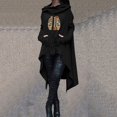 thumbnail image 2 of Gibobby Sudadera mujer con cierre, 2023 Sudaderas con capucha y cuello redondo para mujer, diseño de suéter suelto de manga larga(Negro,XG), 2 of 3