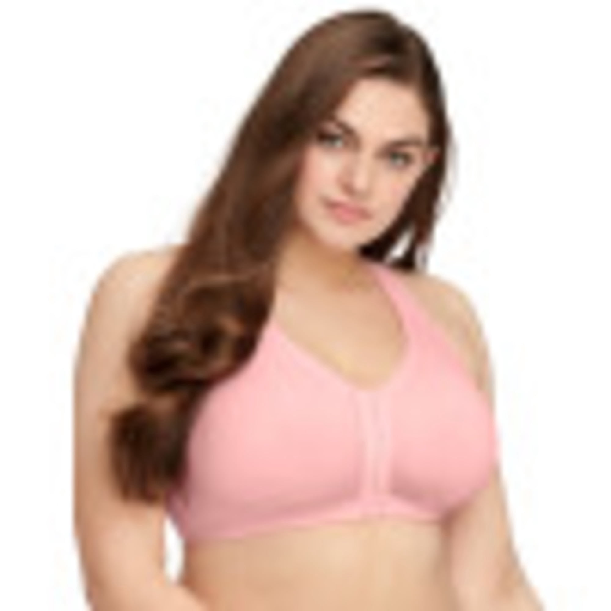 Glamorise Front-Closure Cotton T-Back Comfort Wirefree Bra 1908 (Women's & Women's Plus)