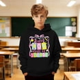 thumbnail image 4 of oqasdz Girls Hoodies 100 Days of School Cute Graphic Hooded Sweatshirt Athletic Playwear Long Sleeve Pullover Loose Fit Casual Outwear, 4 of 6