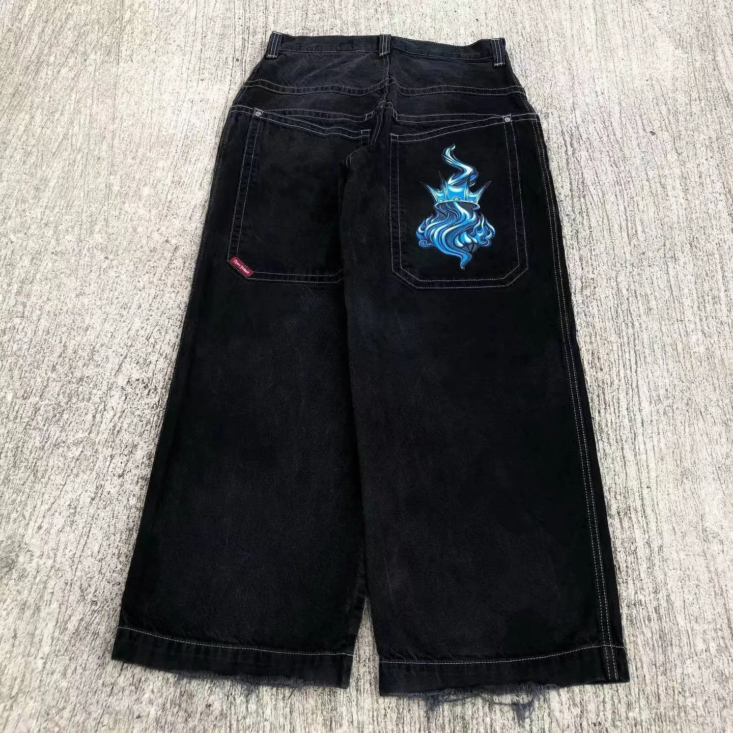 パンツ archive Lolita jeans black denim y2k Y2K jeans - Y2K Wearhouse