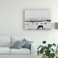 thumbnail image 3 of Monte Nagler 'Black Horse In Winters Mountains Wyoming' Canvas Art, 3 of 4