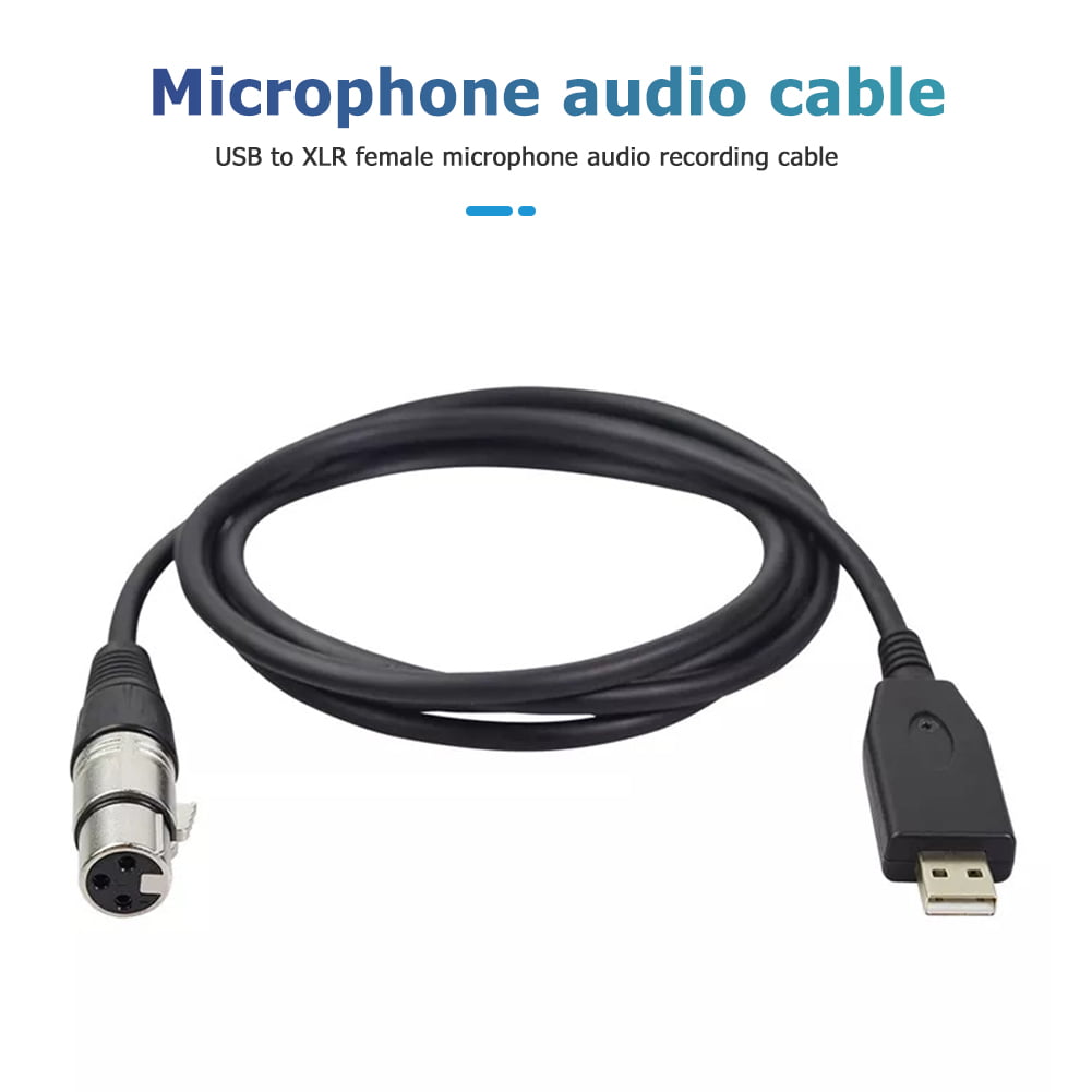 GELRHONR USB Microphone Cable, USB to XLR Microphone Cable,USB Male to 3Pin  XLR Female Microphone Cable for Karaoke Singing/Instrument