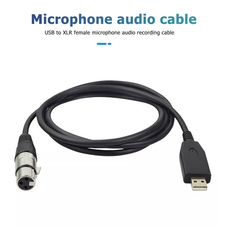 Usb Microphone Cable, Usb To Xlr Microphone Cable,Usb Male To 3Pin Xlr  Female Microphone Cable For Karaoke Singing/Instrument Recording(3M/10Ft)