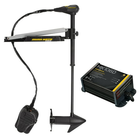 UPC: 0029402041145 | Minn Kota 1355960 Edge 55 Bow-Mount L&D Freshwater Trolling Motor 45 Shaft 55 lb. Thrust 12V with MK106D Battery Charger
