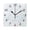 Black, variant on Pastel Flower Dots Wall Clock Square Clock Decoration Creative Clock Dual Use Black Pointer 7.78in