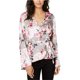 thumbnail image 1 of Blusa cruzada de satén INC para mujer gris grande, 1 of 1