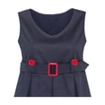 thumbnail image 4 of Girls Dress Navy Blue Back School Uniform Pleated Hem 12, 4 of 8