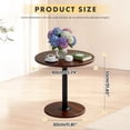 thumbnail image 2 of PinkSheep Small Round Side Table End Table Accent Table Dining Table Drink Table for Living Room Bedroom Small Spaces, Walnut, 2 of 7