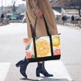 thumbnail image 4 of FORMRS Canvas Laptop Tote Bag for Women with 15.6" Computer Compartments Shoulder Handbag, Candy Lemon Slices, 4 of 7