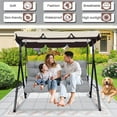thumbnail image 3 of Replacement Cushions for Swing, Waterproof Porch Swing Cushion, 2-3 Seat Outdoor Bench Cushion with Backrest for Patio Furniture Garden Porch Loveseat Glider Pad (Light Gray 60*40in), 3 of 8