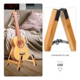 thumbnail image 5 of WHAMVOX Lightweight and Portable Guitar Stand Brown Home Use 1Set 14.2X11.2X11In, 5 of 8