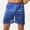 Blue, variant on Mens Satin Boxer Shorts Silk Feeling Sleep Shorts Underwear Silky Pajama Bottoms Sleepwear with Elastic Waistband