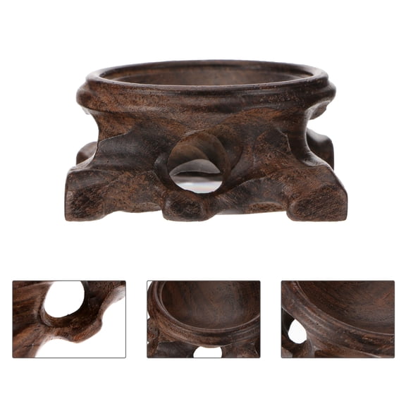 Wooden Crystal Display Stand for Sphere Decor, Elegant Holder for Home, Office, and Meditation Spaces