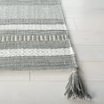 thumbnail image 3 of SAFAVIEH Montauk Jobeth Striped Cotton Area Rug, Grey/Ivory, 4' x 6', 3 of 8