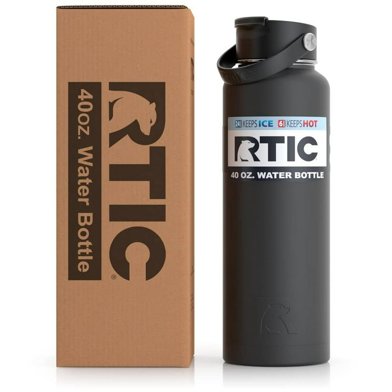 RTIC 40 oz Vacuum Insulated Water Bottle, Metal Stainless Steel