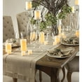 thumbnail image 3 of SARO 731.N1672B 72 in. Rectangle Hemstitched Linen Blend Table Runner - Natural, 3 of 5