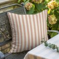 thumbnail image 3 of Throw Pillow Covers 24x24 Inch, Orange Stripes Decorative Pillow Cases for Couch Sofa Bed, Minimalist Vertical Lines Vintage Cotton Linen Square Home Decor Pillowcases with Hidden Zipper, 3 of 9