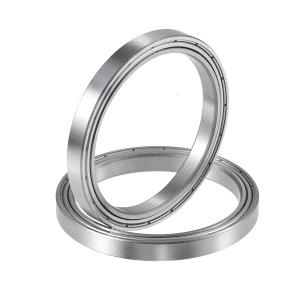 2pcs 30x37x4mm Double Metal Shield 6706ZZ Single Row Deep Groove Ball Bearings Silver Tone