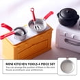 thumbnail image 5 of 2 sets of Miniature Cookware Model Mini House Decor Mini Scene Model Pretend Toy, 5 of 5