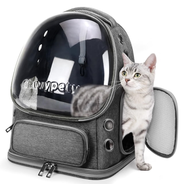 Mochila para gatos Cawypety, transpirable y transparente, 5 kg