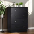 thumbnail image 3 of GZXS 5 Drawer Dresser, Modern Chest of Drawers for Closet, Bedroom, Living Room, Easy Assembly, Black, 3 of 10