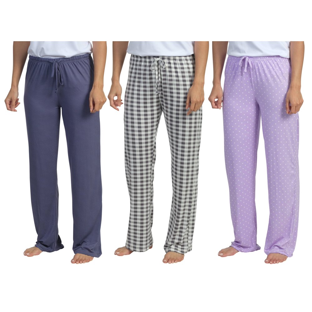 Real Essentials 3 Pack Real Essentials Womens Super Soft Cozy Pajama Pants (S2XL) Walmart