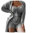 thumbnail image 1 of Birdeem Pyjama Mode Femme Slim Dentelle Taille Élastique Manches Longues Décontracté Trois Pièces, 1 of 1