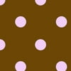 VIP Fabrics Medium Dot Pink On Brown Fabric