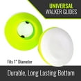 thumbnail image 2 of HealthSmart Walker 4-Pack Ski Glides, Universal Fit, Folding Walkers, Increased Visibility, Neon, 2 of 7