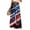 #01 Dark Blue, variant on Womens 250th Anniversary Pajama United States USA Flag Print Elastic High Waist Pants Slit Baggy Wide Leg Casual Soft Pajama Bottoms, #01 Sky Blue, L