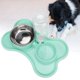 thumbnail image 5 of Comedero doble Cuenco de comida para mascotas Cuenco de agua para perros y cachorro Kitty (verde), 5 of 8