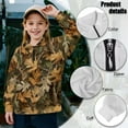 thumbnail image 6 of Uorisanigo Girls Half Zip Collar Sweatshirts Loose Long Sleeve Pullover Crop Tops Oversized Camouflage Hunting Print Athletic Sweaters Pullover Jackets for Vacation Shopping Exercise Wear, 6 of 7