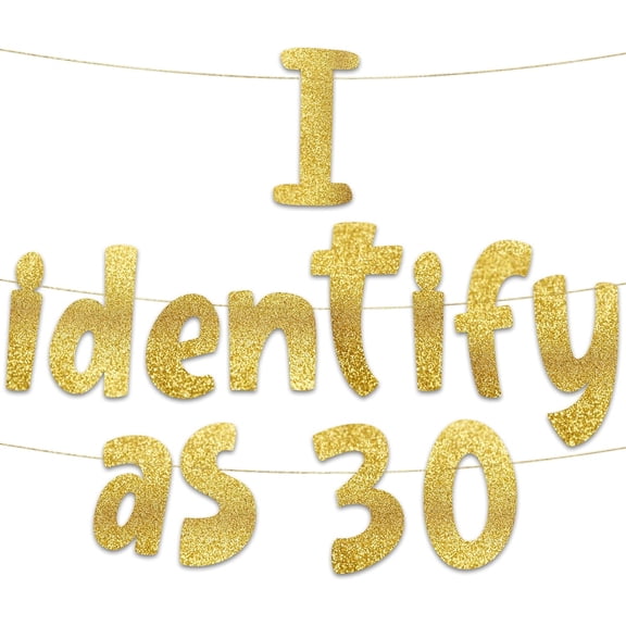 Funny Gold Glitter Banner Happy Mens Birthday Party Supplies, Ideas, and Gifts 21st, 30th, 40th, 50th, 60th, 70th, 80th Adult Birthday Decorations
