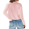 thumbnail image 2 of Birdeem Blouse à Manches Longues à Col Ras du Cou Unie pour Femme, 2 of 12