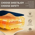 thumbnail image 3 of Sheet&Joy Heated Blanket Electric Navy Blue King - 100"x90" Heating Blanket King 10 Hours Auto-Off 8 Heat Level Over-Heat Protection Flannel Sherpa Electric ETL Certification, 3 of 8