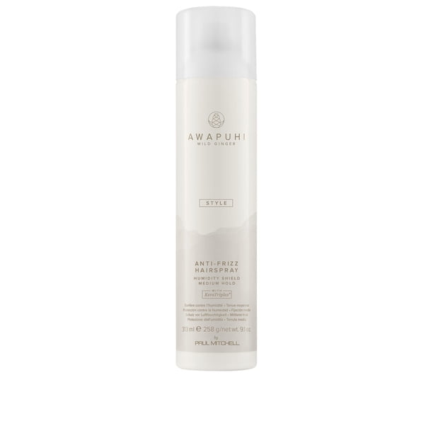 Awapuhi Wild Ginger by Paul Mitchell Anti-Frizz Hairspray, Escudo contra Humedad, Fijación Media, Para Todo Tipo de Cabello, 313 ml