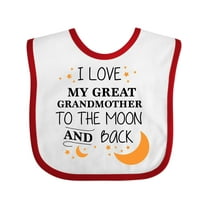 Inktastic I Love My Great Grandmother to the Moon and Back Boys or Girls Baby Bib